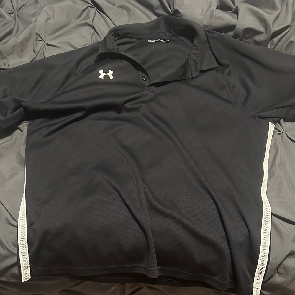 Under Armour Men's Polo Shirt in Black and White